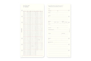PLOTTER 2027 Monthly Schedule Diary Refill Narrow Size