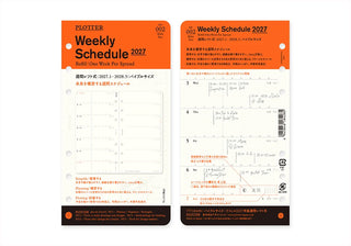 PLOTTER 2027 Weekly Schedule Diary Refill Bible Size