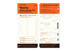 PLOTTER 2027 Weekly Schedule Diary Refill Narrow Size