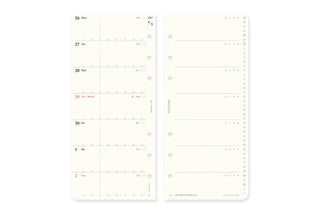PLOTTER 2027 Weekly Schedule Diary Refill Narrow Size
