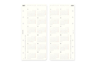PLOTTER 2027 Weekly Schedule Diary Refill Narrow Size