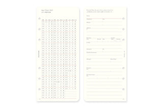 PLOTTER 2027 Weekly Schedule Diary Refill Narrow Size
