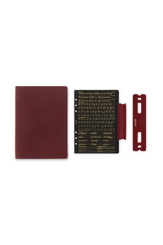 PLOTTER Liscio Leather Binder A5 Size Limited Edition Box Red Brown