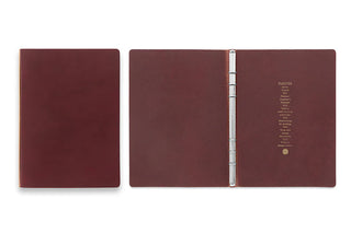 PLOTTER Liscio Leather Binder A5 Size Limited Edition Box Red Brown