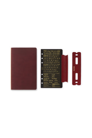 PLOTTER Liscio Leather Binder Bible Size Limited Edition Box Red Brown