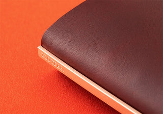 PLOTTER Liscio Leather Binder Narrow Size Limited Edition Box Red Brown