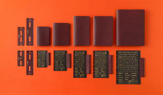 PLOTTER Liscio Leather Binder Narrow Size Limited Edition Box Red Brown