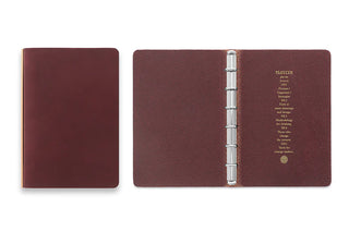 PLOTTER Liscio Leather Binder Mini Size Limited Edition Box Red Brown