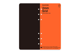 Back of open notebook with 'PLOTTER' branding on a white background