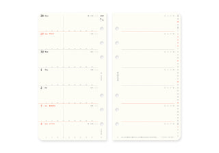 PLOTTER 2025 Weekly Schedule Diary Refill Bible Size