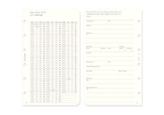 PLOTTER 2025 Monthly Schedule Diary Refill Mini Size