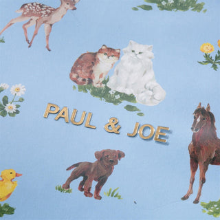 Close-up of blue planner cover with Paul & Joe lettering and animal illustrations