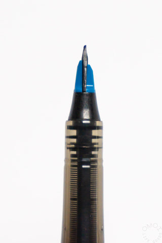 Marker pen with blue ink on a white background