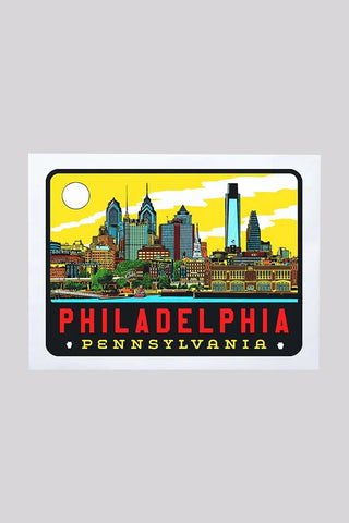 Philly Day Skyline Riso Print by Eric Hinkley