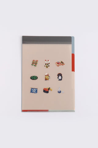 File folder with various icons representing an Izakaya