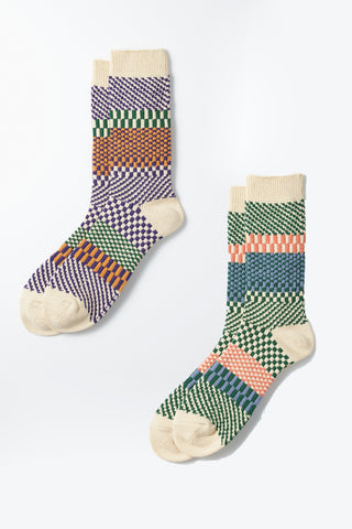 ROTOTO Check & Step Socks