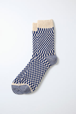 ROTOTO Checkerboard Pattern Socks