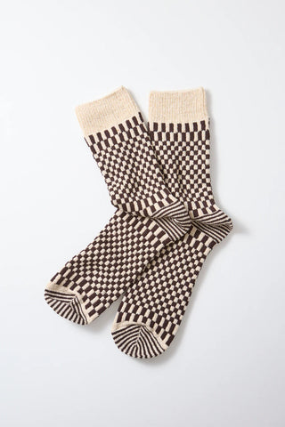 ROTOTO Checkerboard Pattern Socks