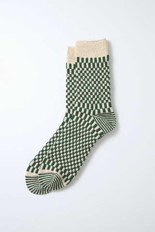 ROTOTO Checkerboard Pattern Socks