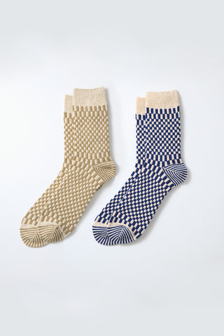 ROTOTO Checkerboard Pattern Socks