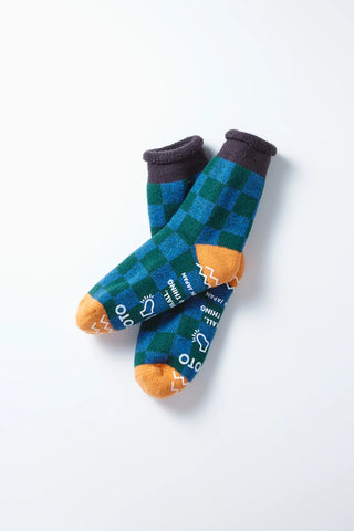 ROTOTO Checkerboard Pile Room Socks