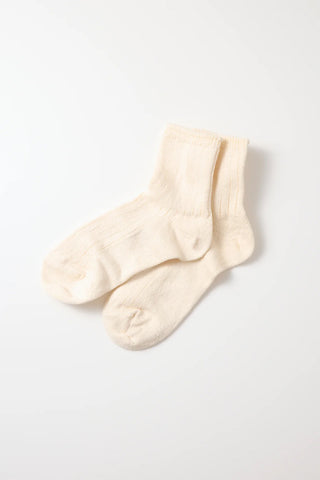 ROTOTO Linen Cotton Ribbed Ankle Socks