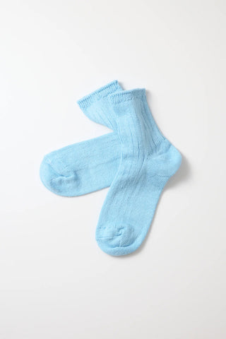 ROTOTO Linen Cotton Ribbed Ankle Socks