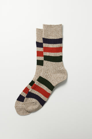 ROTOTO Park Stripe Crew Socks