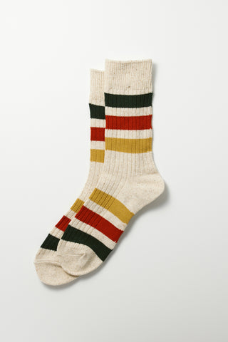 ROTOTO Park Stripe Crew Socks