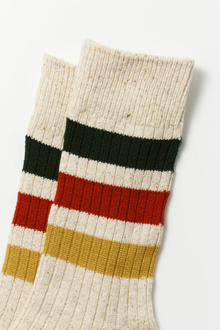 ROTOTO Park Stripe Crew Socks