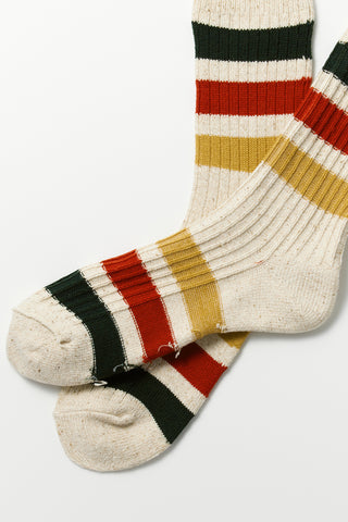 ROTOTO Park Stripe Crew Socks