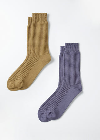 ROTOTO Waffle Crew Socks