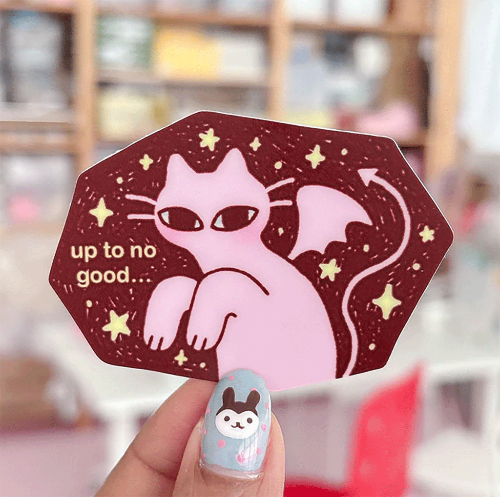 Radhia Rahman Up To No Good Sticker – Omoi Life Goods