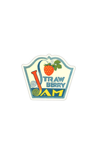 Retro Sticker Strawberry Jam