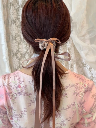 Room Shop Catherine Bow Scrunchie Pink Champagne