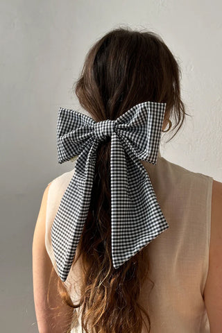 Room Shop Giant Bow Scrunchie Gingham Check