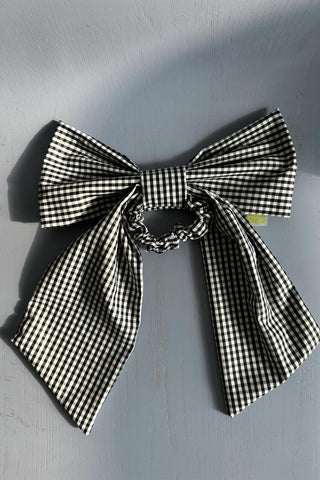 Room Shop Giant Bow Scrunchie Gingham Check