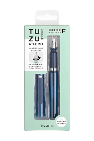 Sailor Compass TUZU Adjust Fountain Pen Translucent Navy F