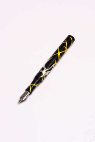 Schon DSGN Anodized Aluminum "Pocket 6" Fountain Pen Yellow Silver Fade