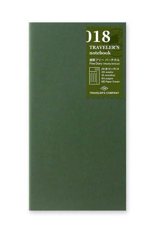 TRAVELER'S COMPANY 018 Open Dated Weekly Vertical Planner