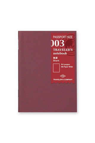 TRAVELER'S COMPANY Passport 003 Blank Notebook