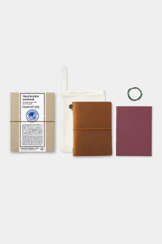 TRAVELER'S COMPANY Passport Leather Journal Starter Kit Camel