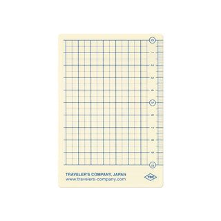 Gridpencil board with ruler on a white background, branded 'Traveler's Company, Japan'.