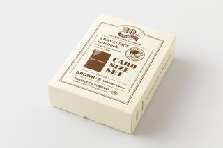 Box of Traveler's Company card size set on a white background