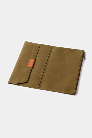 TRAVELER'S FACTORY Cotton Zipper Case Olive