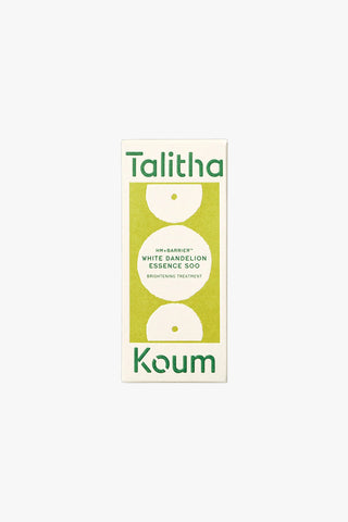Talitha Koum HM+Barrier white dandelion essence soo product box, labeled front