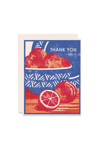 Thank You Blood Oranges Letterpress Card