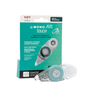 Tombow Mono Air Touch glue tape refill packaging on a white background