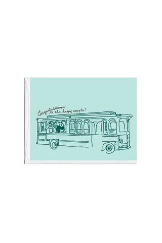 Trolley Wedding Card