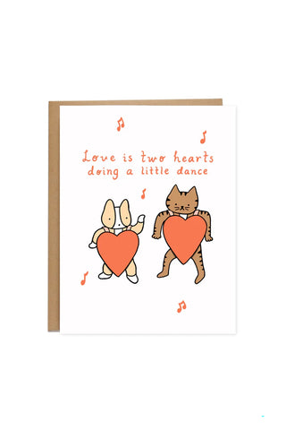 Two Hearts Dancing Card